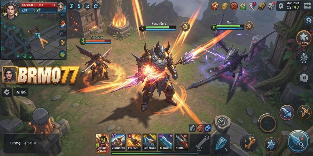 Tampilan menakjubkan dari gameplay BROMO77 yang penuh strategi.