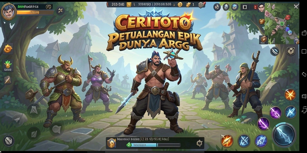 Gameplay seru dalam CERITOTO dengan pertarungan ARPG yang mendebarkan.