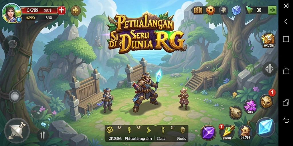 Screenshot CK789 menampilkan aksi pertarungan seru dalam dunia RPG.