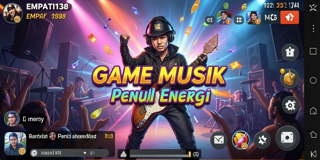 Screenshot gameplay <strong>EMPATI138</strong> menampilkan pemain bernyanyi dengan antusias.