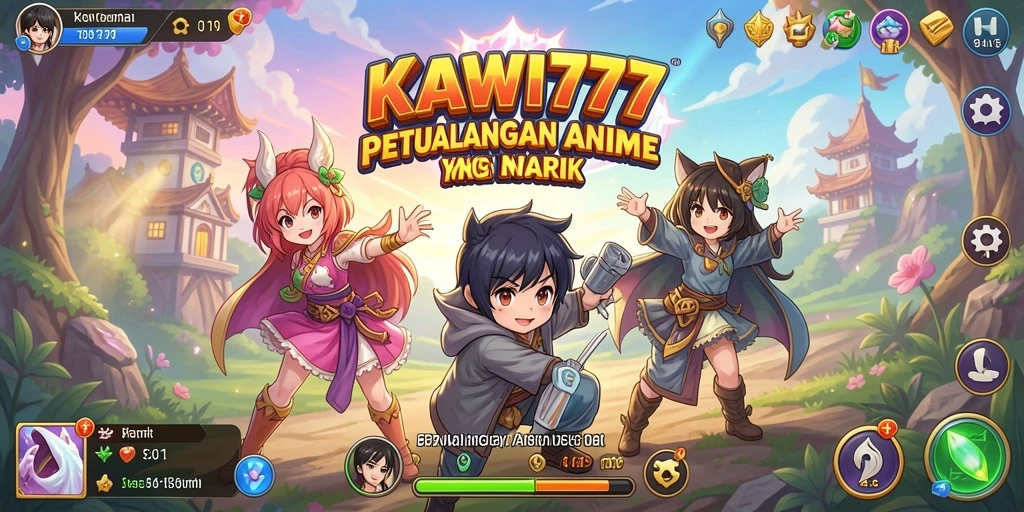 Tampilan petualangan seru dalam game Anime KAWI777.