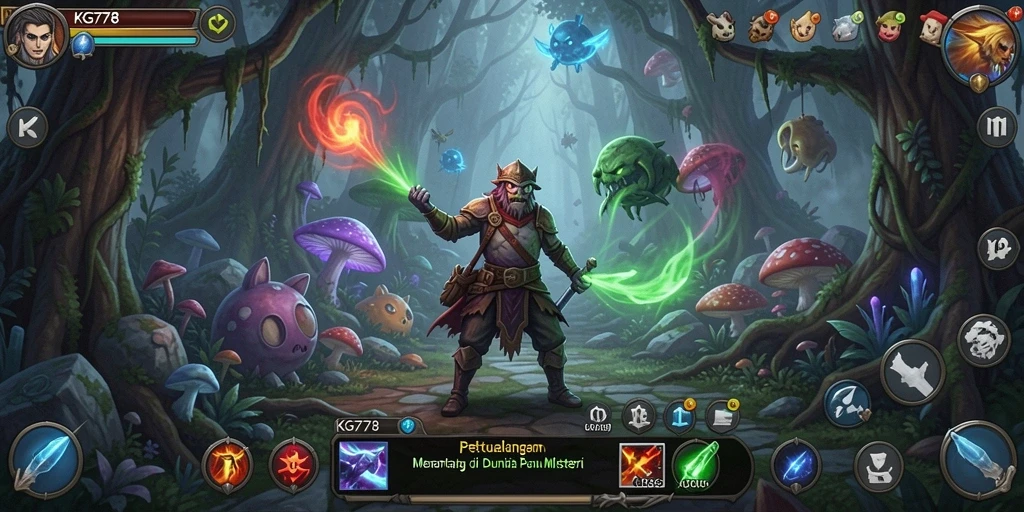 Tampilan gameplay menakjubkan dari KG778 di dunia petualangan.