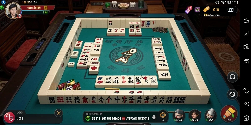 Tangkapan layar LG111 menunjukkan gameplay Mahjong yang menakjubkan dan menarik.