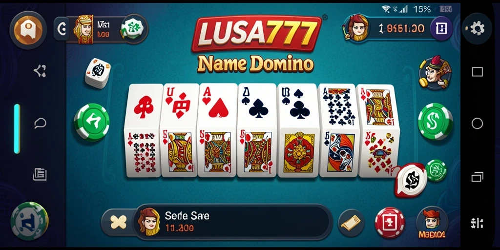 Tampilan gameplay menegangkan di LUSA777 saat bermain Domino.