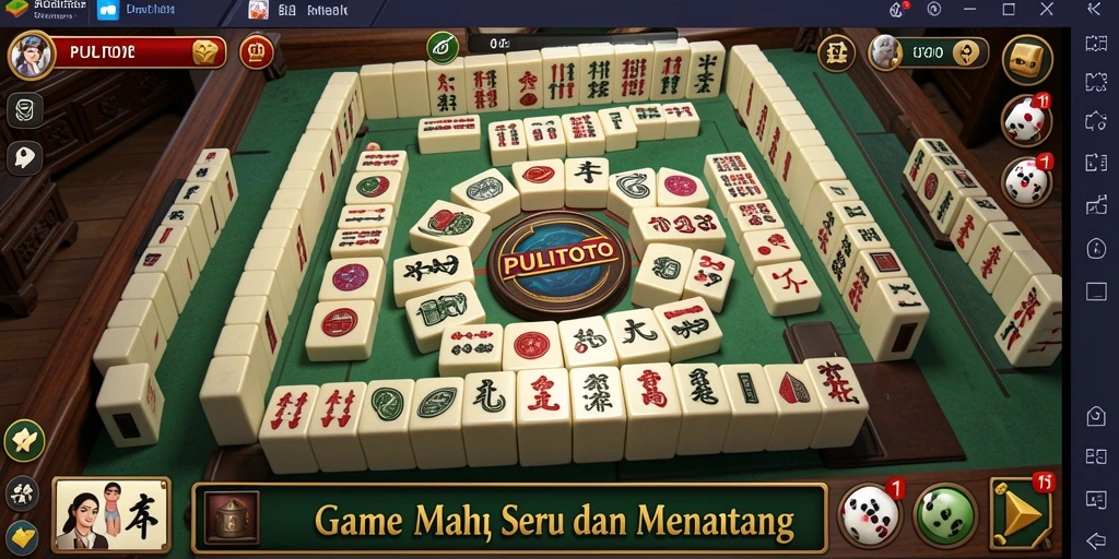 Tampilan gameplay PULITOTO yang seru dan menantang dalam Mahjong.