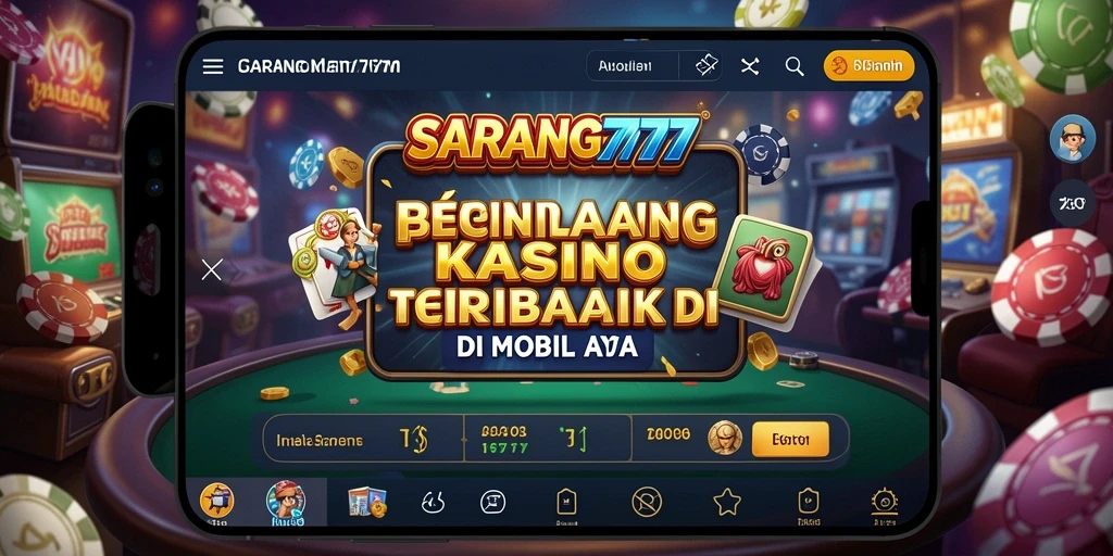 Tampilan utama SARANG777 menampilkan gameplay kasino yang seru dan interaktif.