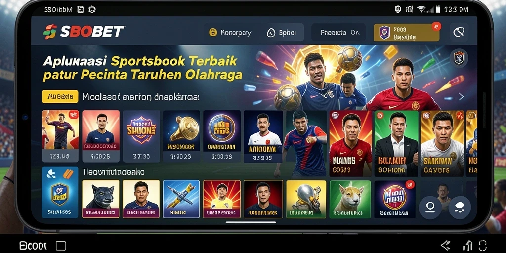 Tampilan antarmuka pengguna SBOBET yang memudahkan taruhan olahraga.