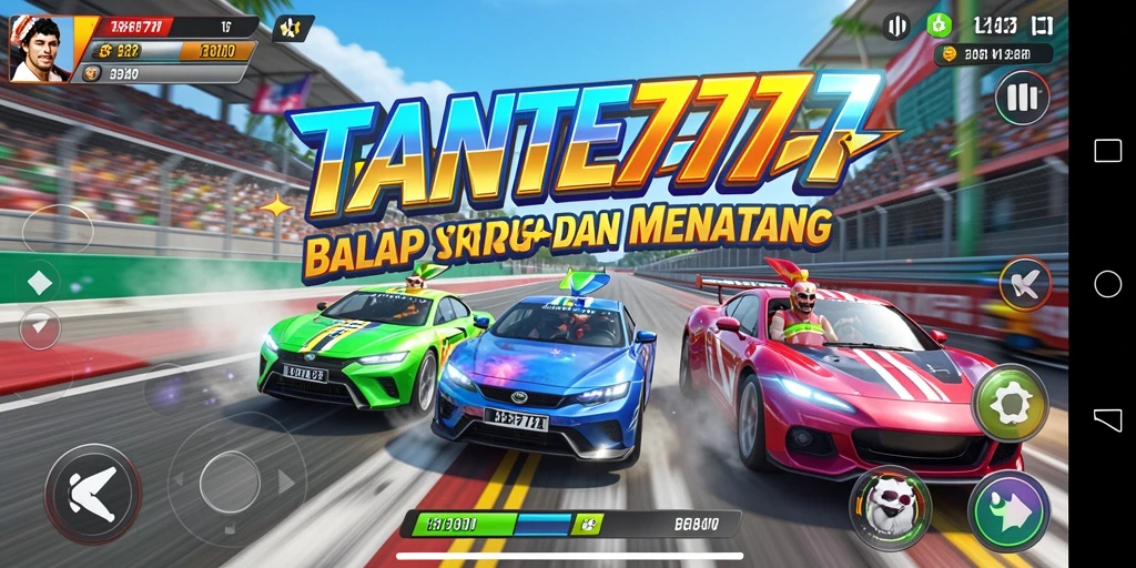 Tampilan menakjubkan dari gameplay Racing TANTE777.