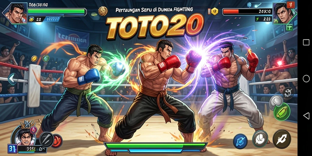 Gameplay seru TOTO20 dengan aksi petarungan yang mendebarkan.